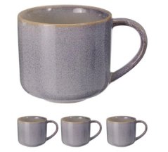 Hrnček kameninový 332 ml sada 4 ks modrý