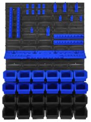 Panou de atelier pentru scule – set de 2 panouri 576x780 mm + 47 de accesorii, GEKO