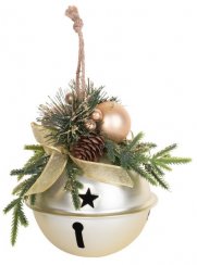 Božićno zvono MagicHome, 08x08x10 cm, zlatno