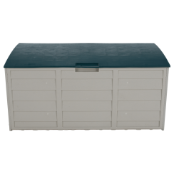Záhradný úložný box, sivá/zelená, KORTEZ