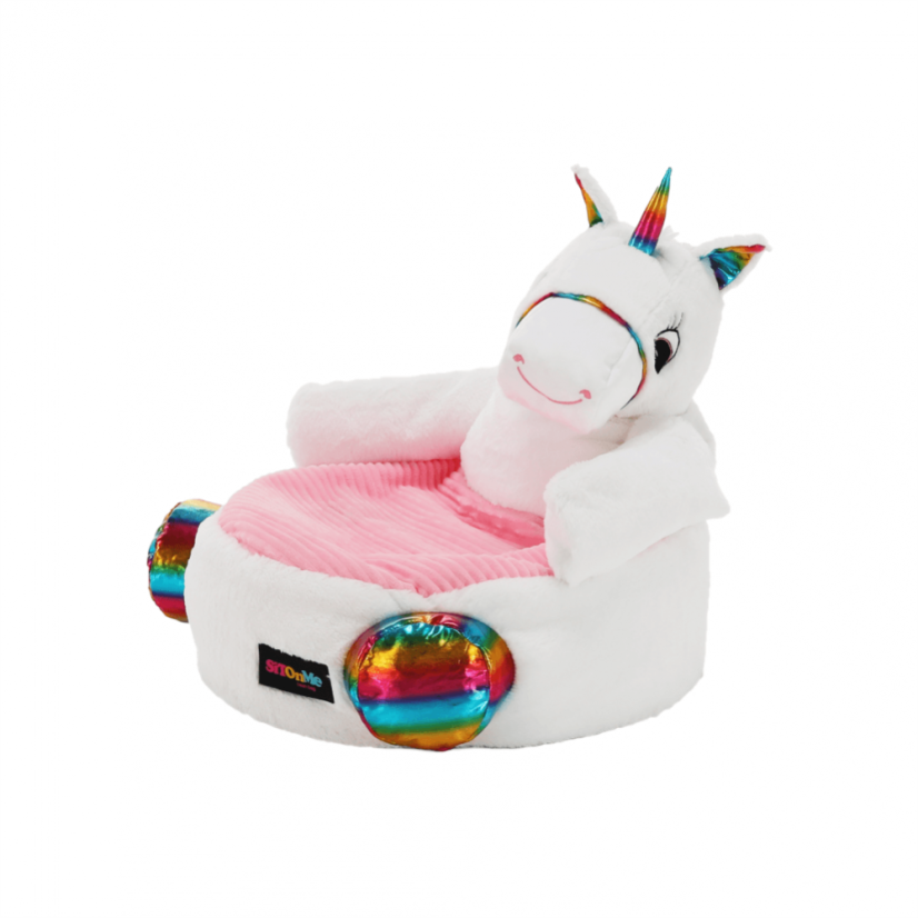 Einhorn-Sitzsack, weiß/rosa/Farbmix, BUFEL