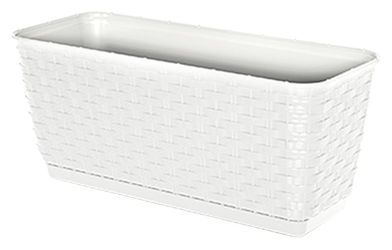 Virágcserép RATOLLA P 12 lit, fehér, matt