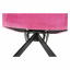 Dizajnerski vrtljivi stol, roza tkanina Velvet/črna, KOMODO