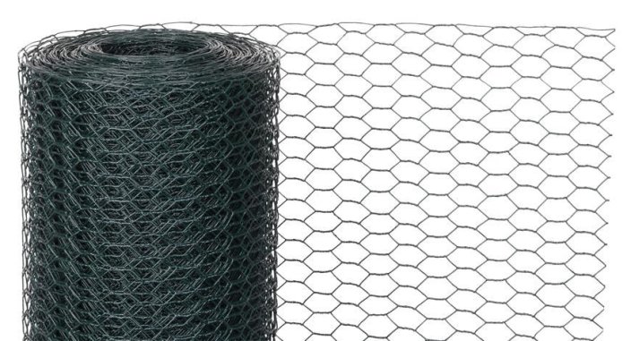 GARDEN HEX PVC mreža 500/13 / 0,9 mm, zelena, RAL 6005, šesterokotna, vzrejna, bal. 10 m