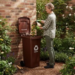 Container de gunoi 120L maro BIO cu roți