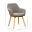 Designer-Sessel, Braun/Buche, CLORIN NEU