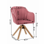 Okretna fotelja, baršunasta tkanina, stara roza/bukva, DALIO