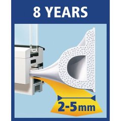 Uszczelnienie tesamoll® profil P, 9 mm, biały, 100 m