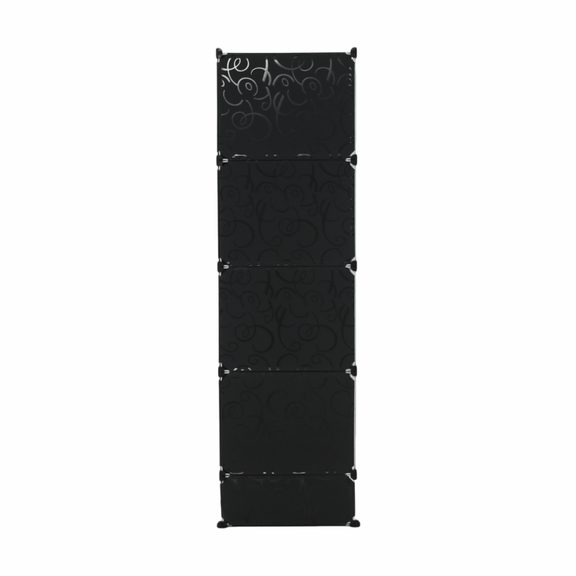 Modularni ormarski organizator, crna/mliječno bijela, RODAN TIP 2