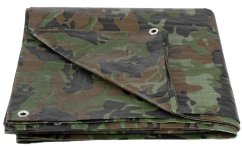 Cerada Kaki 3x5 m, 80 g/m, presvlaka, maslinasta/kamuflažna (akce)