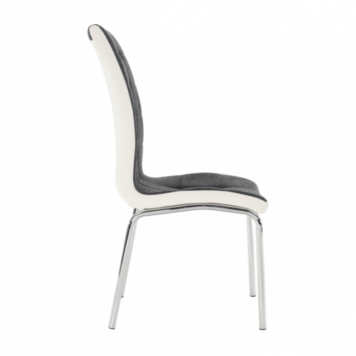 Jídelní židle, tmavě šedá/bílá, GERDA NEW