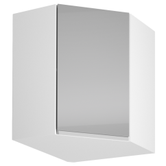 Oberschrank, Weiß/Grau Extra Hochglanz, AURORA G60N