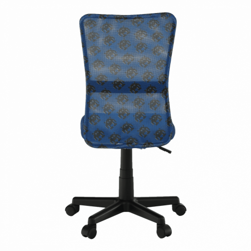 Otočná stolička, modrá/vzor/čierna, GOFY