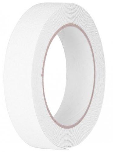 Tape Strend Pro, adeziv, anti-alunecare, extra rezistent, alb, 25 mm x 5 m