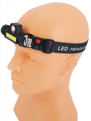 LED-Stirnlampe mit 2 Lichtern, PRO-TECHNIK