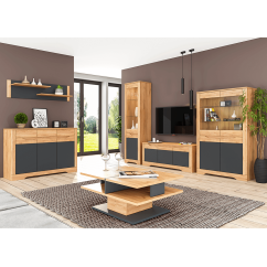 Schrank I, Eiche Craft Gold/Graphitgrau, FIDEL