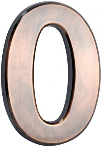 MagicHome număr „0”, acasă, cu bandă adezivă, bronz, 70x100 mm, ABS