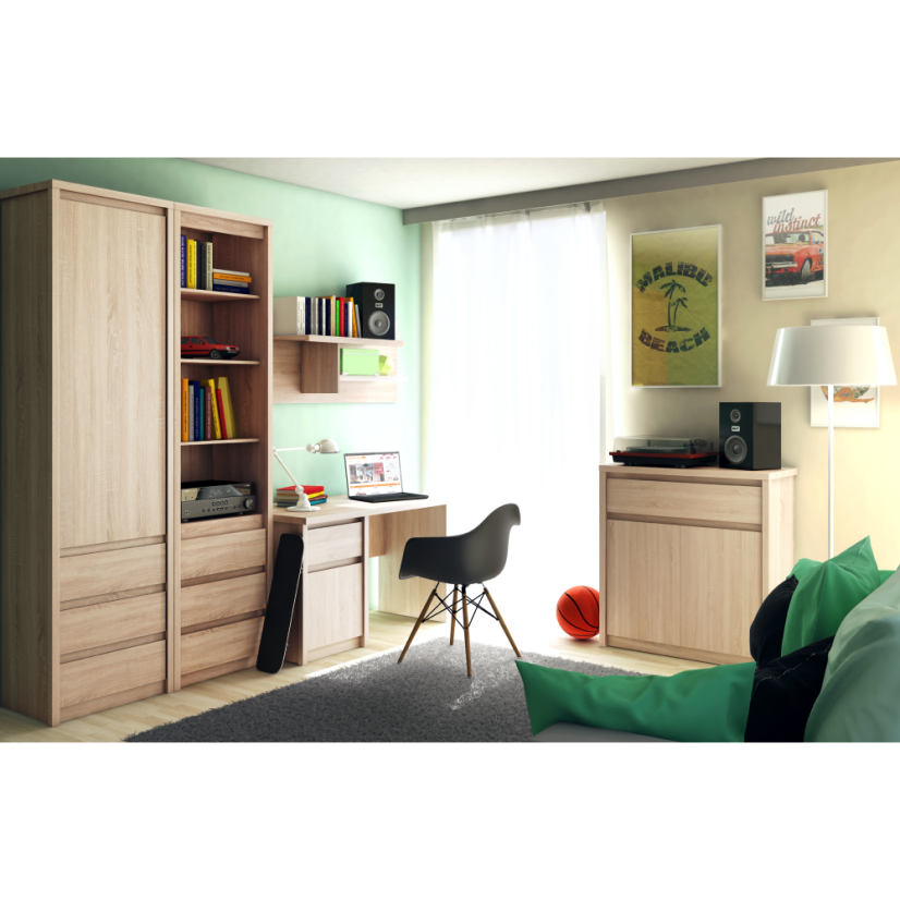 PC-Tisch 1D1S/120, Sonoma-Eiche, NORTY TYP 12