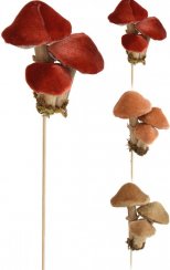 Dekorace zapichovací houby 7,5x8x25 cm mix