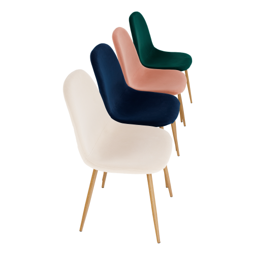 Krzesło, szmaragdowa tkanina Velvet/buk, LEGA