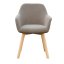 Designer-Sessel, Braun/Buche, CLORIN NEU