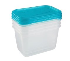 Dóza na potraviny UH sada 4ks FREDO FRESH, 4x0,75L, obdĺžnik, do mrazničky KLC