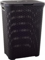 Košara Curver® NATURAL STYLE 60 lit., tamno smeđa, 44x34x61 cm, za rublje, rublje