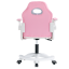 Vrtljiv stol, roza/bel, ODELIA