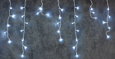 MagicHome Christmas Icicle Chain, 200 LED hladno bela, MULTI CONNECT, cencil, enojna osvetlitev, 230 V, 50 Hz, IP44, brez napajanja, zunanja, osvetlitev, L-5 m