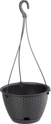 Blumentopf RATOLLA Rund B 240, hängend, braun, mit Matte, hängend, mit Aufhänger