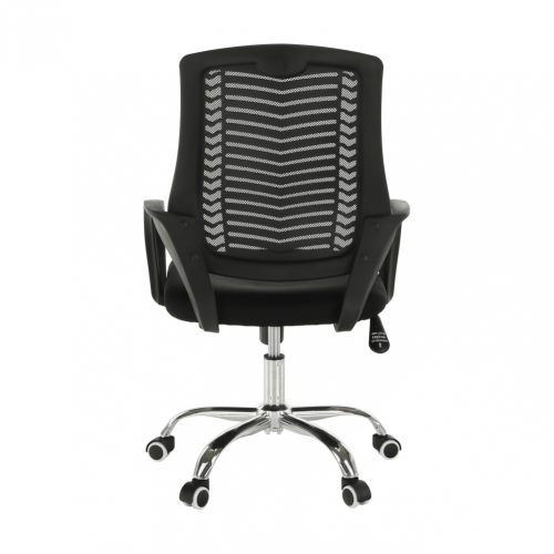 Krzesło biurowe, czarny/chrom, MISTLET TYP 2