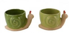Husa ghiveci melc mix ceramica 15,3x11,5x8,5 cm