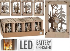 LED pejzažna dekoracija 10x4x15 cm mješavina drva