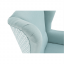 Designerski fotel, tkanina/wzór mentolowy, BELEK
