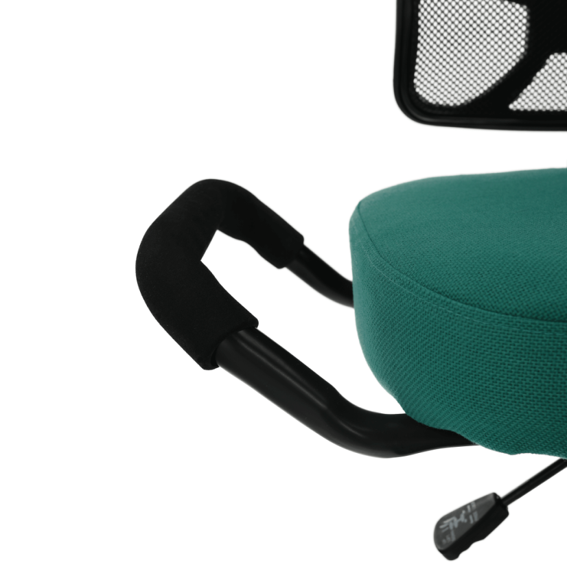 Ergonomska stolica za klečanje, zeleno/crna, RUFUS