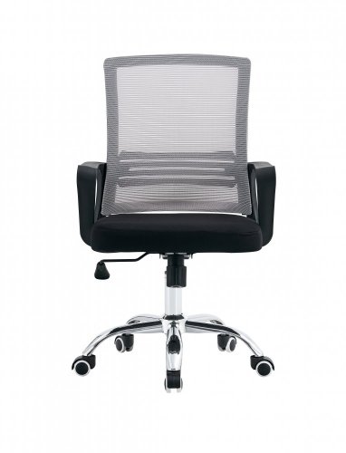 Krzesło biurowe, szaro-brązowa tkanina siateczkowa TAUPE/tkanina czarna, APOLO 2 NOWOŚĆ