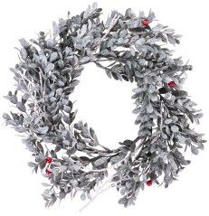 MagicHome Weihnachtskranz, Mistelzweig, 30x30x08 cm