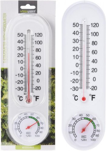Thermometer mit Hygrometer 22,2x6x1,7 cm Kunststoff