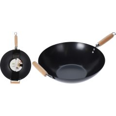 35 cm átmérőjű acél WOK-serpenyő