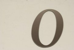 Zahlenhaus ALU 14 cm Nr. 0