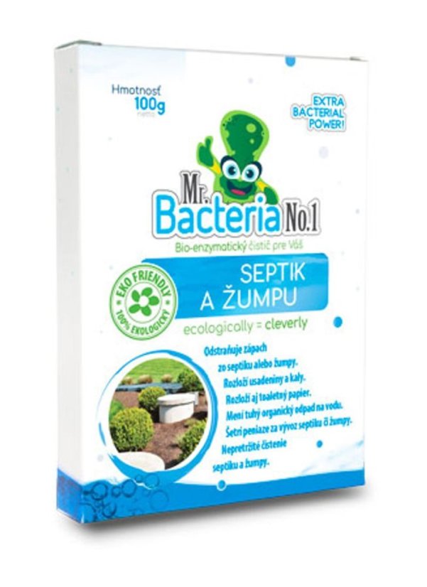 Mr.Bacteria No.1 aktivátor, emésztőgödrökhöz és emésztőgödrökhöz, 100 g