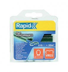 Clip RAPID VR22, PVC grün, 215 Stück, Clips für RAPID FP222 und FP20 Bindezange, für Draht 5-11 mm