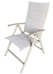 Kreslo záhradné nastaviteľné ELEANOR, ALU (akce)