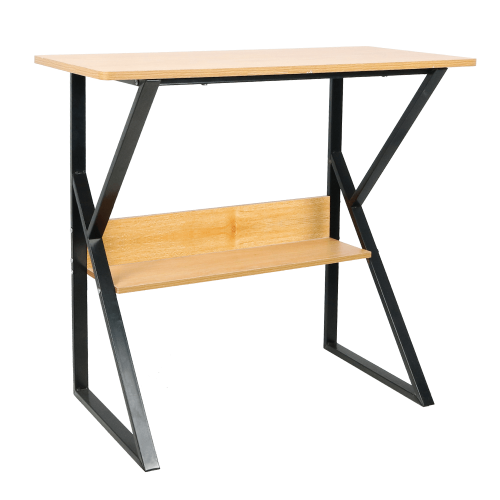 Polcos íróasztal, bükkfa/fekete, TARCAL 80