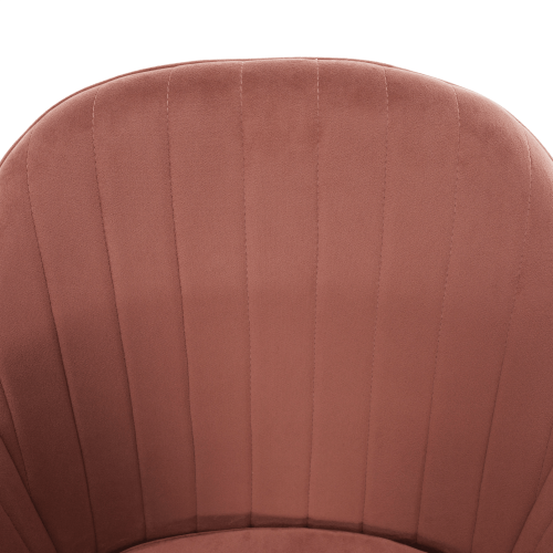 Designerski fotel, tkanina Velvet w kolorze różowo-brązowym, CYRKON - WYPRZEDAŻ