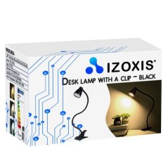 Stolná lampa s klipom - čierna Izoxis 19454