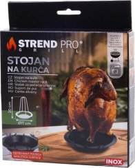 Strend Pro Grill állvány, csirkéhez, egész csirke grillezéséhez, 17x20 cm