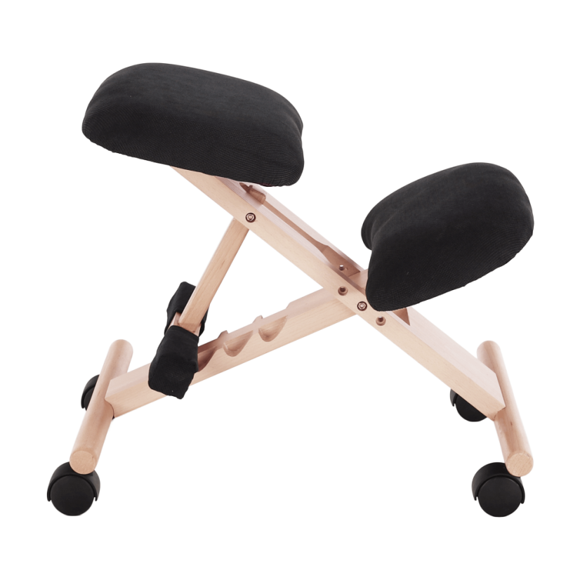 Ergonomska stolica za klečanje, crna/bukva, GROCO