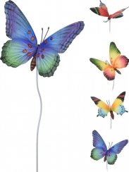 Ozdoba zapichovací motýl 69 cm mix