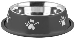 Posoda MagicHome Woof 19 cm, 400 ml, črna, za pse